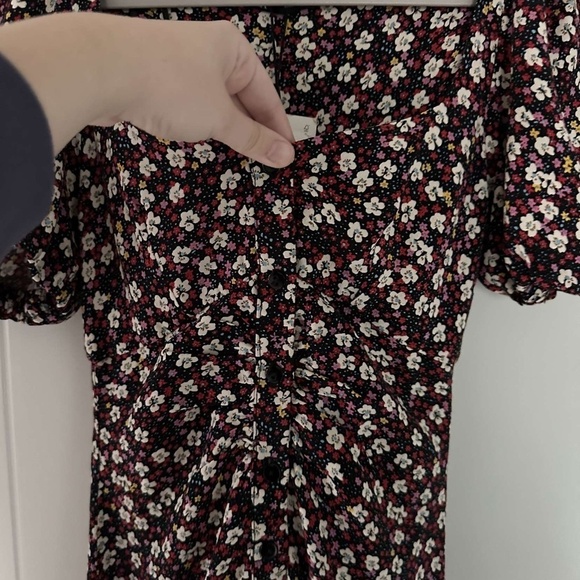 Zara-puff sleeve floral dress-XS NWT - Picture 6 of 12